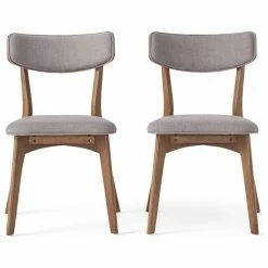 Top 10 😍 GDFStudio GDF Studio Caleb Mid-Century Walnut Finished Frame Dining Chairs, Set Of 2, Dark Gray ❤️