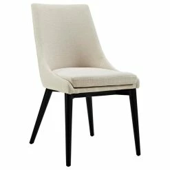 Cheap 🥰 LexMod Viscount Upholstered Fabric Dining Side Chair, Beige 🎉