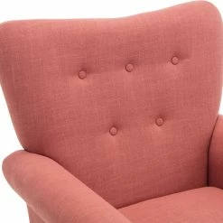 Deals 😀 Belleze High Wingback Linen Armchair, Brick 🌟 -Living Room Furniture Shop e111782d0be1cc06 5946 w800 h800 b0 p0