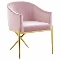 Best reviews of ⭐ MOD The Parker Dining Chair, Velvet, Pink, Gold Legs 🌟