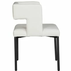 Promo 💯 MOD The Verve Dining Chair, White And Matte Black, Faux Leather And Iron, Set Of 2 ❤️ -Living Room Furniture Shop e5a1de8b02741776 0746 w800 h800 b1 p0