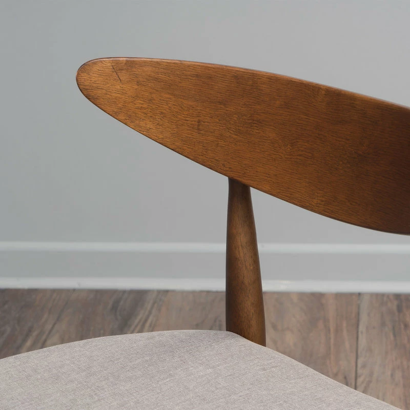 Best Sale 💯 GDFStudio GDF Studio Issaic Mid Century Design Wood Dining Chairs, Set Of 2, Light Gray/Wa ⭐ 5 Best Sale 💯 GDFStudio GDF Studio Issaic Mid Century Design Wood Dining Chairs, Set Of 2, Light Gray/Wa ⭐ - Image 5