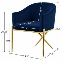 Outlet ⌛ MOD The Parker Dining Chair, Velvet, Navy, Gold Legs ❤️ -Living Room Furniture Shop e5f1d43202741794 0746 w800 h800 b1 p0