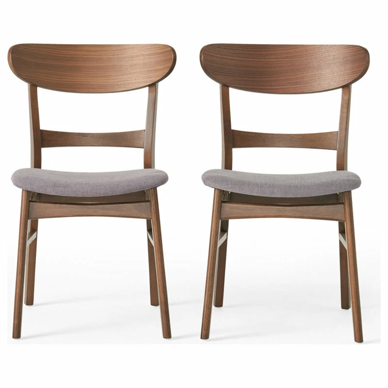 Best Sale 👍 GDFStudio GDF Studio Helen Mid Century Dining Chair, Set Of 2, Dark Gray/Natural Walnut 👍 1 Best Sale 👍 GDFStudio GDF Studio Helen Mid Century Dining Chair, Set Of 2, Dark Gray/Natural Walnut 👍