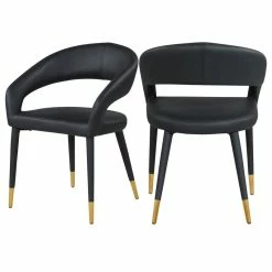 Buy ✔️ MOD The Prescott Dining Chair, Black, Faux Leather ⌛