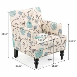 Hot Sale 😍 GDFStudio GDF Studio Madene Tufted Back Fabric/Microfiber Club Chair, Blue White ⭐ 8 Hot Sale 😍 GDFStudio GDF Studio Madene Tufted Back Fabric/Microfiber Club Chair, Blue White ⭐ -Living Room Furniture Shop e8d1dd5c01b1bc98 0218 w800 h800 b1 p0
