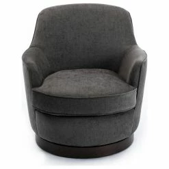 Budget 🤩 Comfort Pointe Reese Charcoal Wood Base Swivel Chair 💯