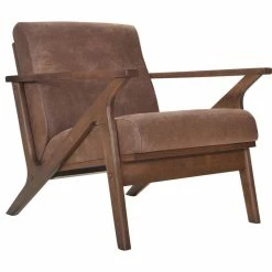 Best Pirce 🤩 Omax Decor Zola Lounge Chair, Mocha/Walnut 💯