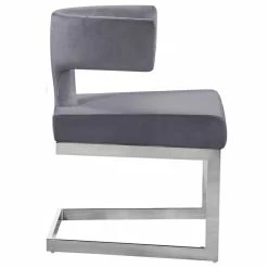 Promo 😀 MOD The Eve Dining Chair, Gray And Chrome, Velvet And Metal 🔥 12 Promo 😀 MOD The Eve Dining Chair, Gray And Chrome, Velvet And Metal 🔥 -Living Room Furniture Shop f0c1e124027415d4 0745 w800 h800 b1 p0