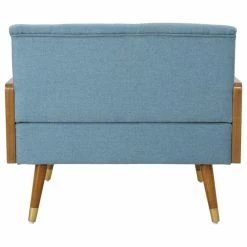 Brand new ⭐ GDFStudio GDF Studio Greta Mid Century Modern Fabric Club Chair, Blue/Dark Walnut 🔥 -Living Room Furniture Shop f221b8fe01e12931 8237 w800 h800 b1 p0