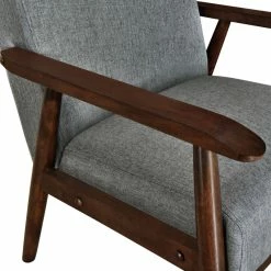 Coupon 👏 HomeFare Wood Frame Mid-Century Modern Accent Chair, Gray 💯 -Living Room Furniture Shop f2d19a5d01e5a5d4 1255 w800 h800 b0 p0