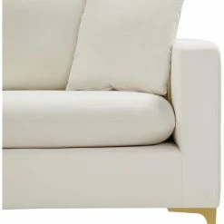 Top 10 🎁 Meridian Furniture Naomi Velvet Sofa, Gold And Chrome Leg Set, Cream ⌛ -Living Room Furniture Shop f39136fd02740ee6 6417 w800 h800 b0 p0