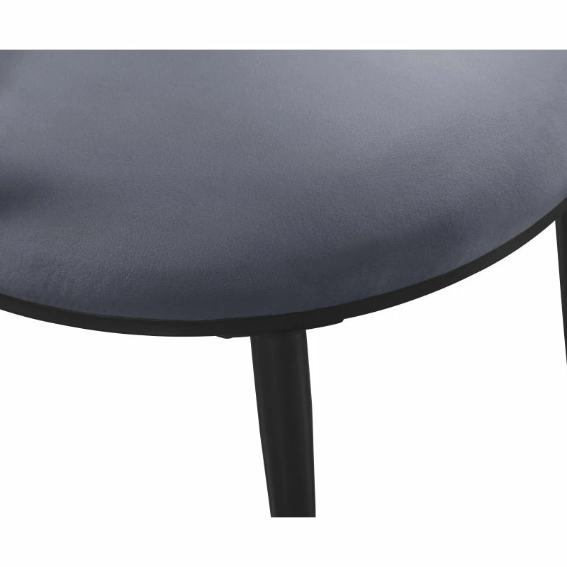 New ❤️ MOD The Almar Dining Chair, Gray And Matte Black, Velvet And Iron, Set Of 2 🔥 7 New ❤️ MOD The Almar Dining Chair, Gray And Matte Black, Velvet And Iron, Set Of 2 🔥 - Image 7