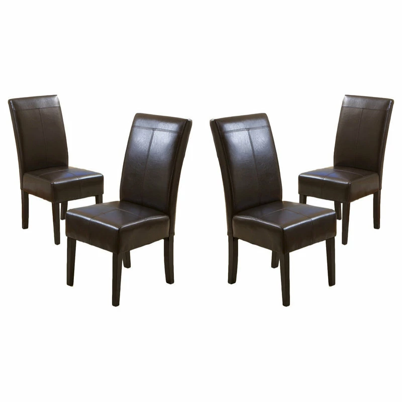 Deals ✔️ GDFStudio GDF Studio Percival T-stitched Chocolate Brown Leather Dining Chairs, Brown, Set ✨ 1 Deals ✔️ GDFStudio GDF Studio Percival T-stitched Chocolate Brown Leather Dining Chairs, Brown, Set ✨