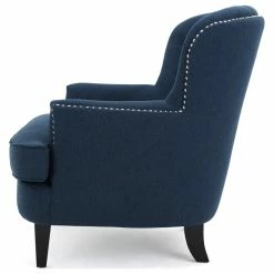 Promo 💯 GDFStudio GDF Studio Alfred Royal Vintage Design Upholstered Arm Chair, Dark Blue 😍 -Living Room Furniture Shop f821ed2a01aebf3b 9354 w800 h800 b1 p0