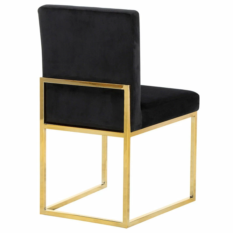 Discount β¨ MOD The Dice Dining Chair, Black, Velvet, Gold Base, Set Of 2 π 2 Discount β¨ MOD The Dice Dining Chair, Black, Velvet, Gold Base, Set Of 2 π - Image 2