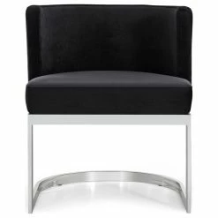 Outlet ⌛ MOD The Fay Dining Chair, Black And Chrome, Velvet ⭐ -Living Room Furniture Shop f90149090274154c 1287 w800 h800 b1 p0
