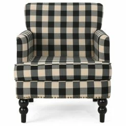 Budget π₯ GDFStudio GDF Studio Eve Tufted Fabric Club Chair, Black Checkerboard/Dark Brown β€οΈ 11 Budget π₯ GDFStudio GDF Studio Eve Tufted Fabric Club Chair, Black Checkerboard/Dark Brown β€οΈ -Living Room Furniture Shop fa21602401b70a5f 1128 w800 h800 b1 p0