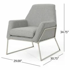 Buy ⌛ GDFStudio GDF Studio Zach Modern Fabric Armchair With Stainless Steel Frame, Gray ✔️ 9 Buy ⌛ GDFStudio GDF Studio Zach Modern Fabric Armchair With Stainless Steel Frame, Gray ✔️ -Living Room Furniture Shop fba1218701e672fe 2908 w800 h800 b1 p0