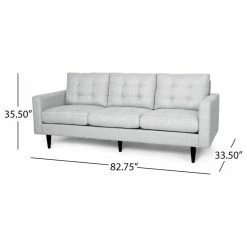 New 🎁 GDFStudio Darcy Contemporary Tufted Fabric 3 Seater Sofa, Light Gray/Dark Brown 👏 -Living Room Furniture Shop fbf1e22b0f9066a5 1796 w800 h800 b1 p0