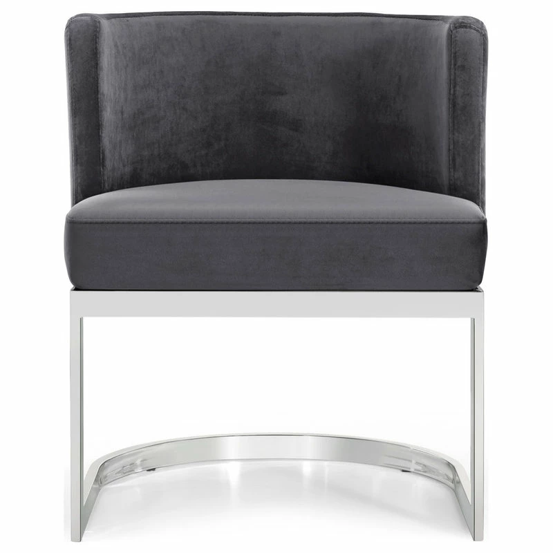 Flash Sale ๐ Meridian Furniture Gianna Velvet Dining Chair, Gray, Chrome Base ๐งจ 4 Flash Sale ๐ Meridian Furniture Gianna Velvet Dining Chair, Gray, Chrome Base ๐งจ - Image 4