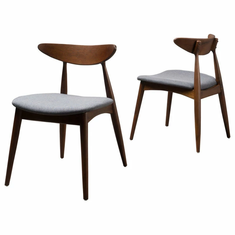 Coupon 🌟 GDFStudio GDF Studio Issaic Mid Century Design Wood Dining Chairs, Set Of 2, Charcoal/Waln 🔥 1 Coupon 🌟 GDFStudio GDF Studio Issaic Mid Century Design Wood Dining Chairs, Set Of 2, Charcoal/Waln 🔥