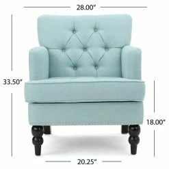 Flash Sale ✨ GDFStudio GDF Studio Madene Tufted Back Fabric/Microfiber Club Chair, Light Blue ❤️ -Living Room Furniture Shop fed1985401b1be0b 0713 w800 h800 b1 p0