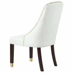 Coupon ✨ MOD The Grand Dining Chair, Set Of 2, White Leather Pu/Goldtone 💯 -Living Room Furniture Shop ffa1a2f50e9f6955 2193 w800 h800 b1 p0
