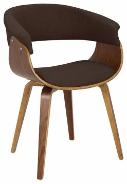 Discount 🧨 MOD The Antonia Accent Chair, Espresso, Fabric And Wood 🌟